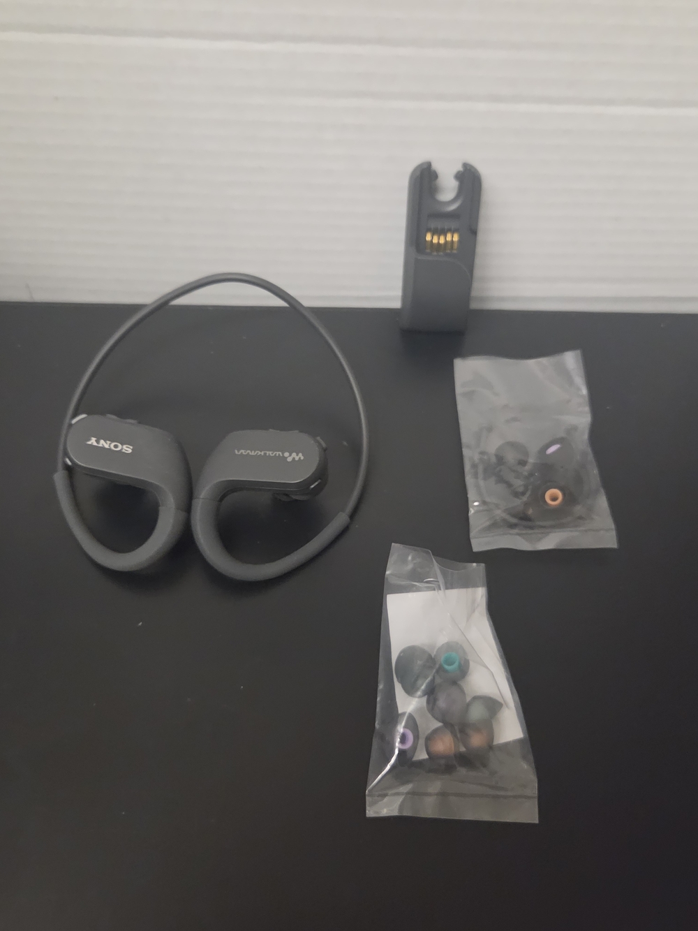 Sony Black Wireless Sports Earbuds with Extra Ear Tips